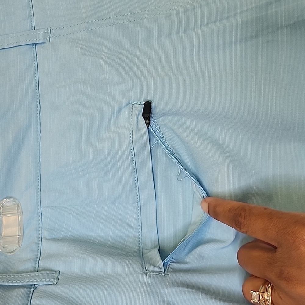 Tunaskin Mens Light Blue Fishing Shorts Size 40 - Picture 9 of 14